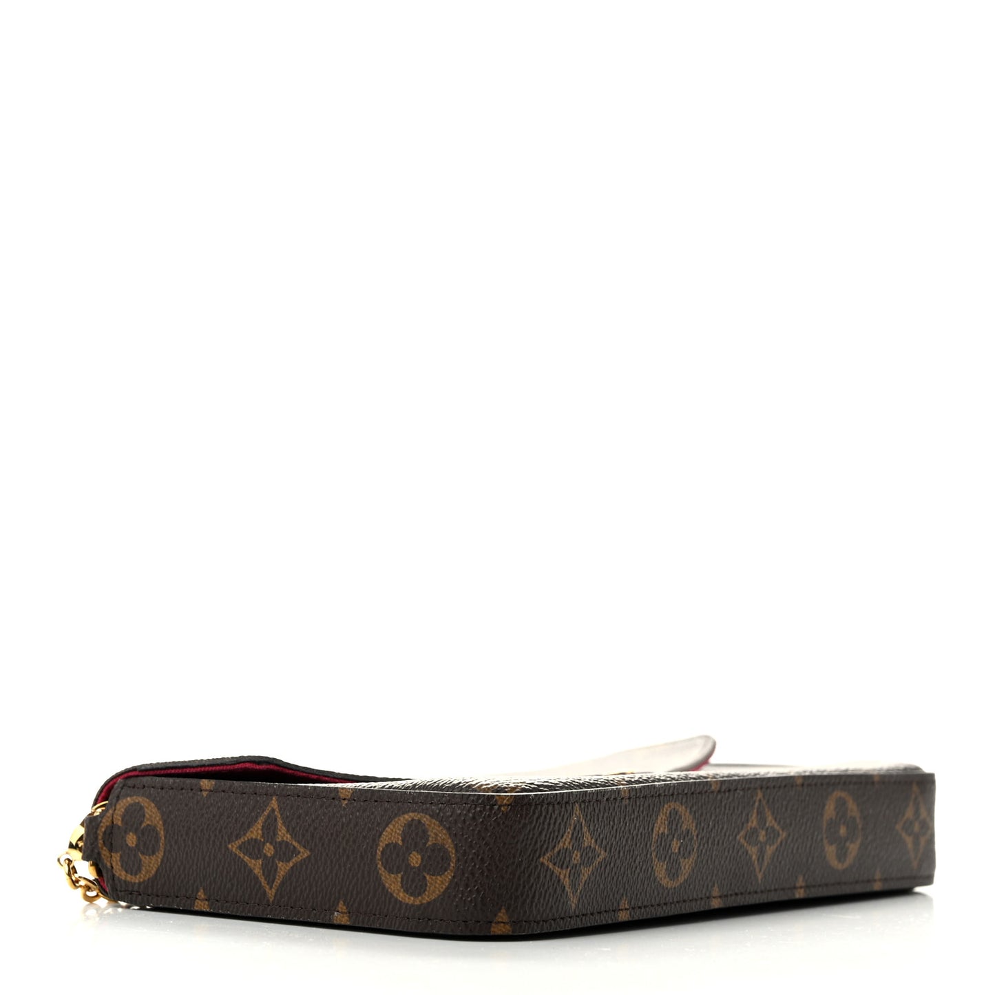 Monogram Pochette Felicie Chain Wallet Fuchsia