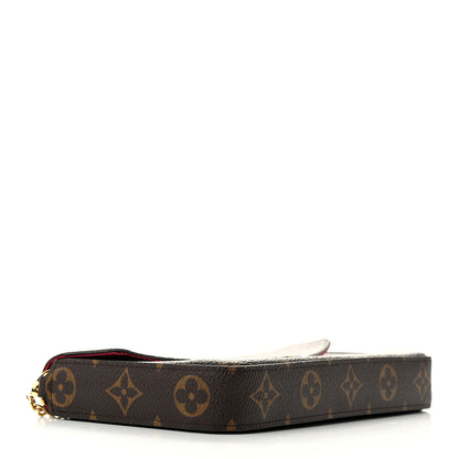 Louis Vuitton Monogram Pochette Felicie Chain Wallet Fuchsia 5 of 12
