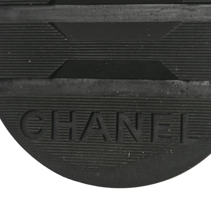 Chanel Shiny Lambskin Quilted Lace Up Combat Boots 40 Black 6 of 9