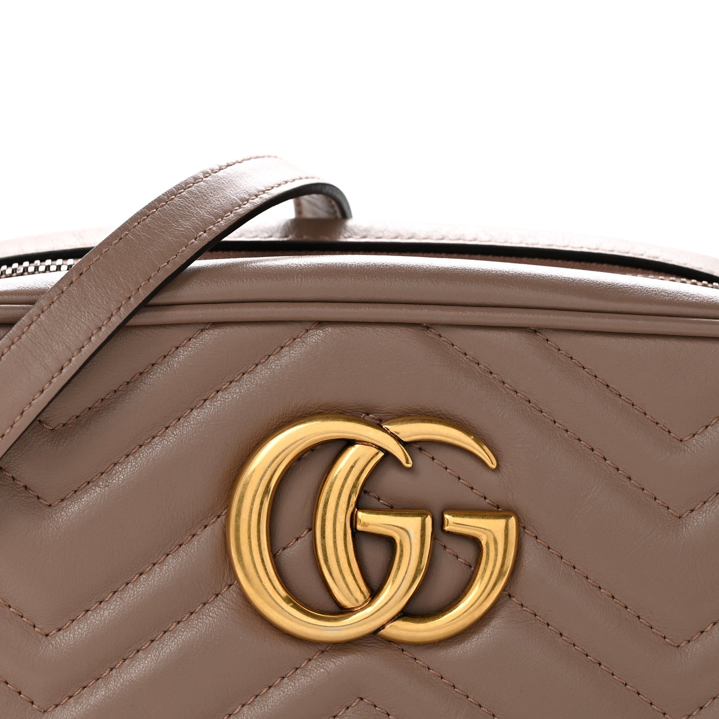 Calfskin Matelasse Small GG Marmont Chain Shoulder Bag  Porcelain Rose
