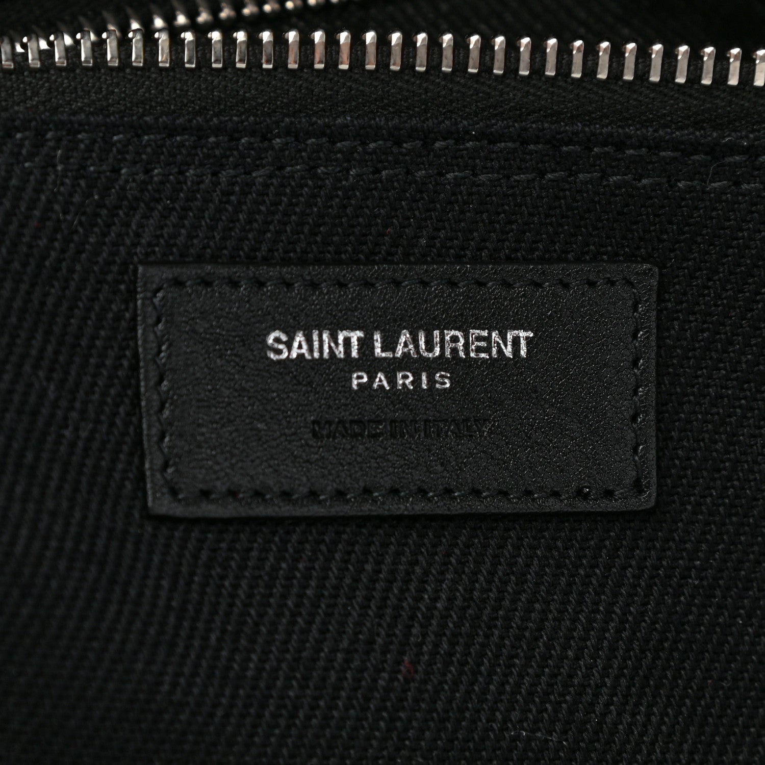 Saint Laurent Linen Calfskin Rive Gauche North South Tote Black 6 of 8