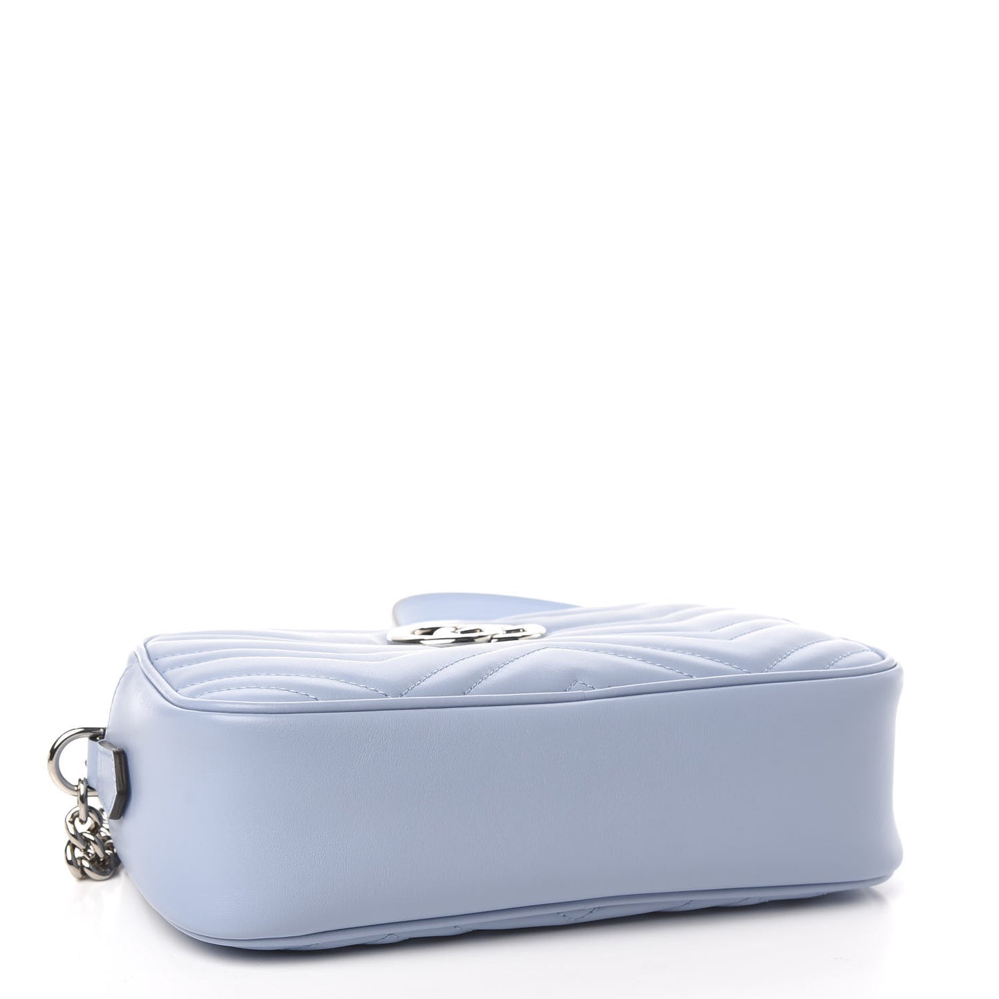 Calfskin Matelasse Small GG Marmont Chain Shoulder Bag Porcelain Light Blue