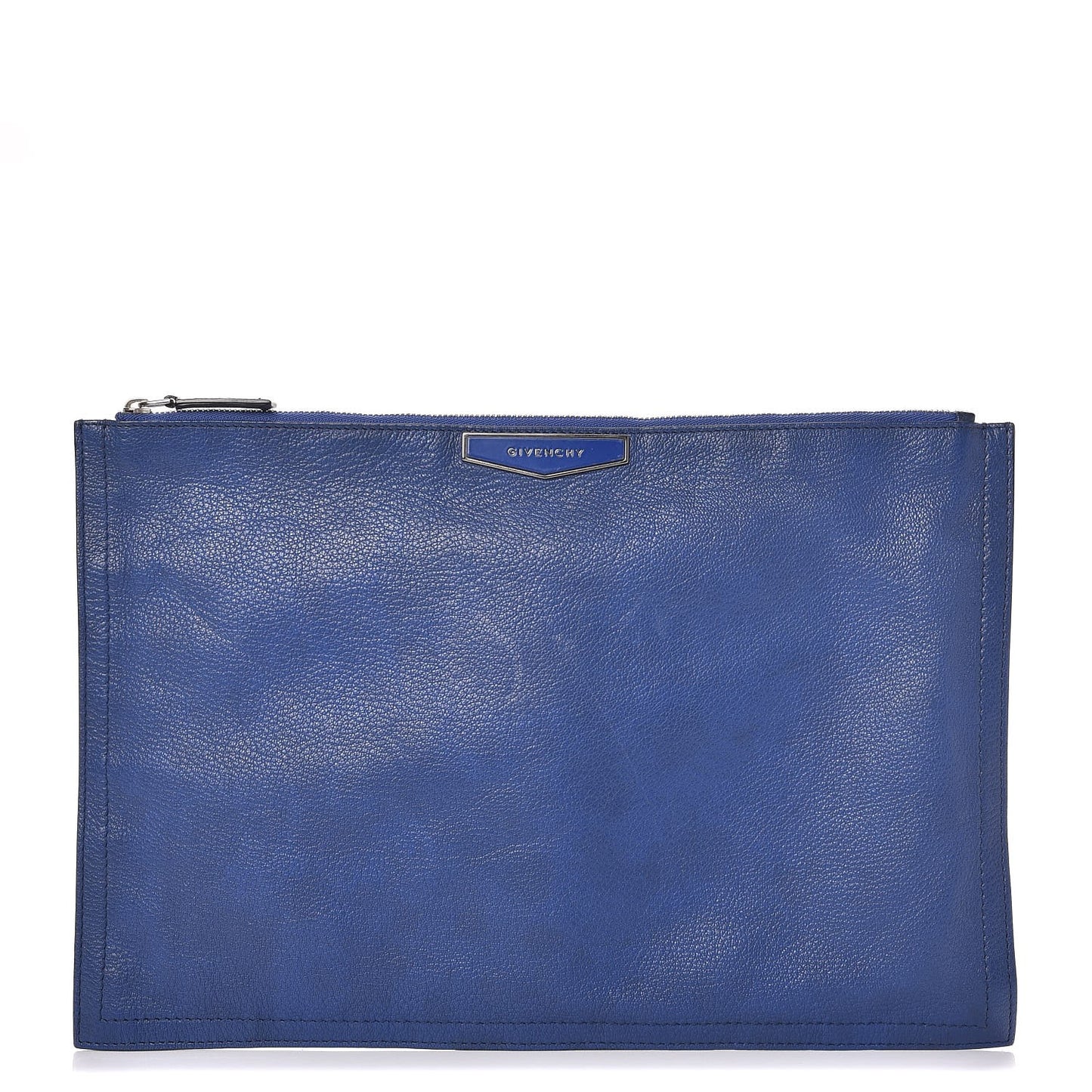 Sugar Goatskin Large Antigona Pouch Indigo Blue