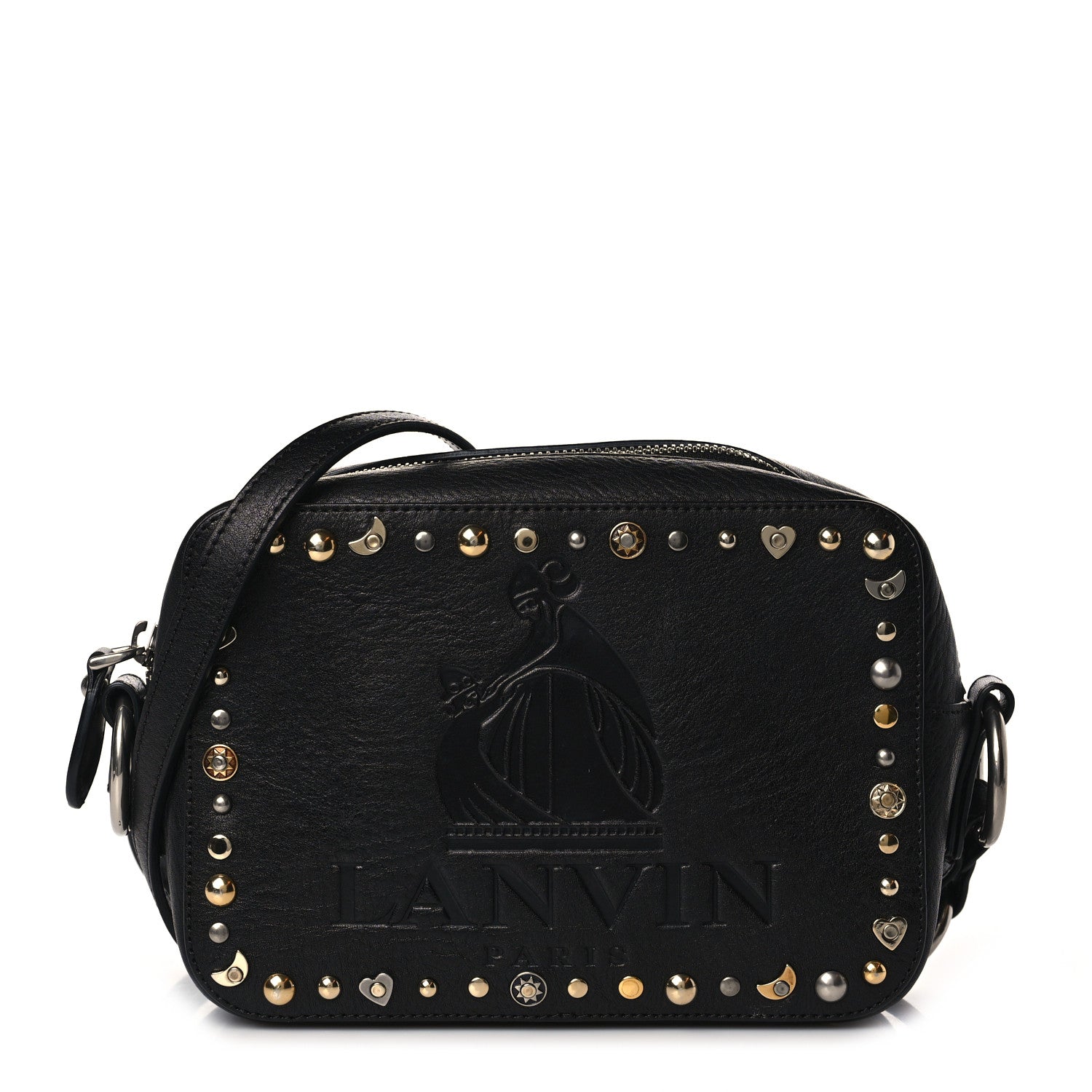 Lanvin Calfskin Studded Nomad Crossbody Black 1 of 7