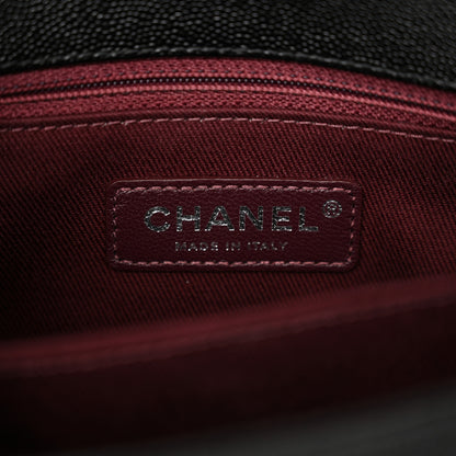 Chanel Caviar Chevron Quilted Mini Coco Handle Flap So Black 7 of 10