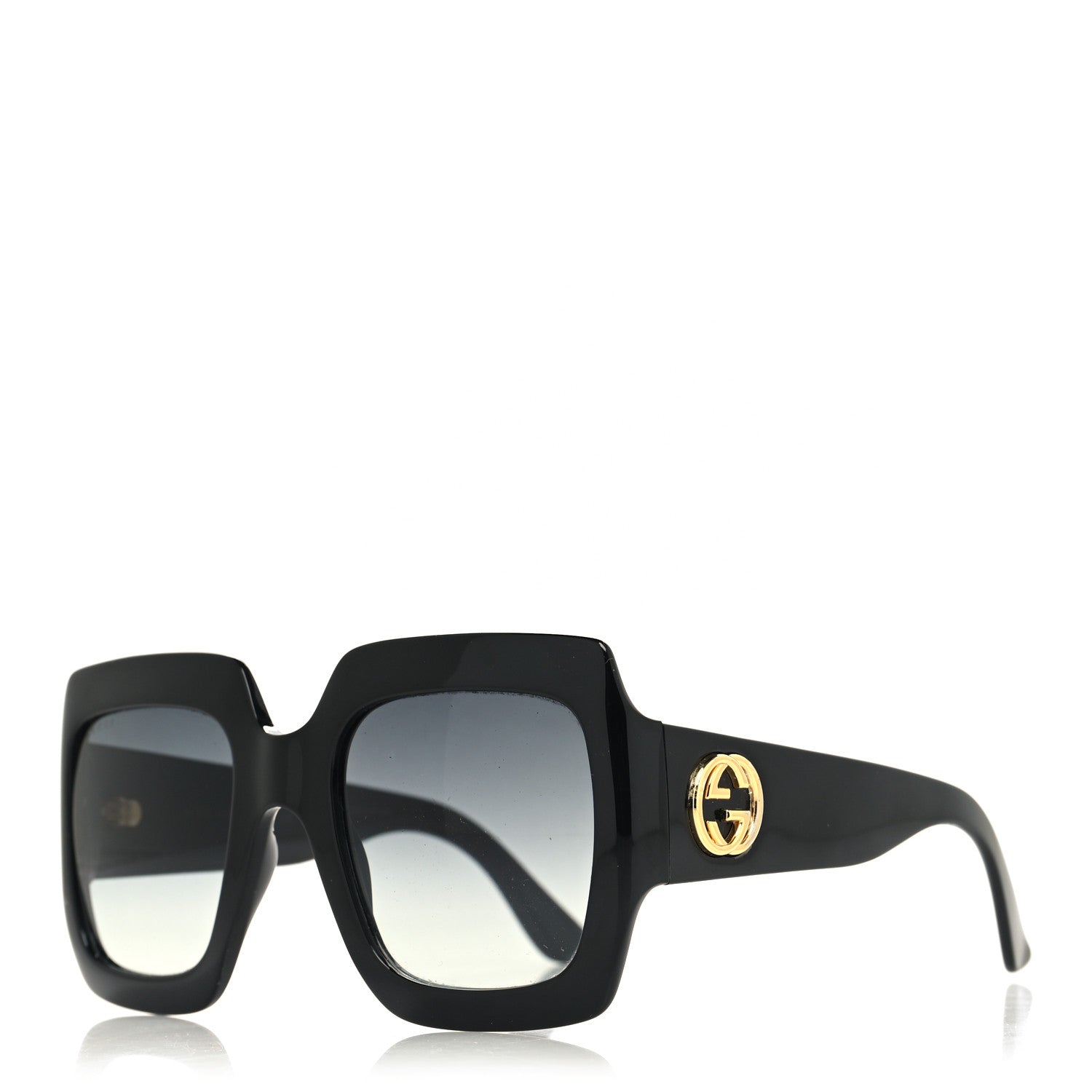 Gucci Acetate Square Frame Sunglasses GG0053S Black 1 of 9