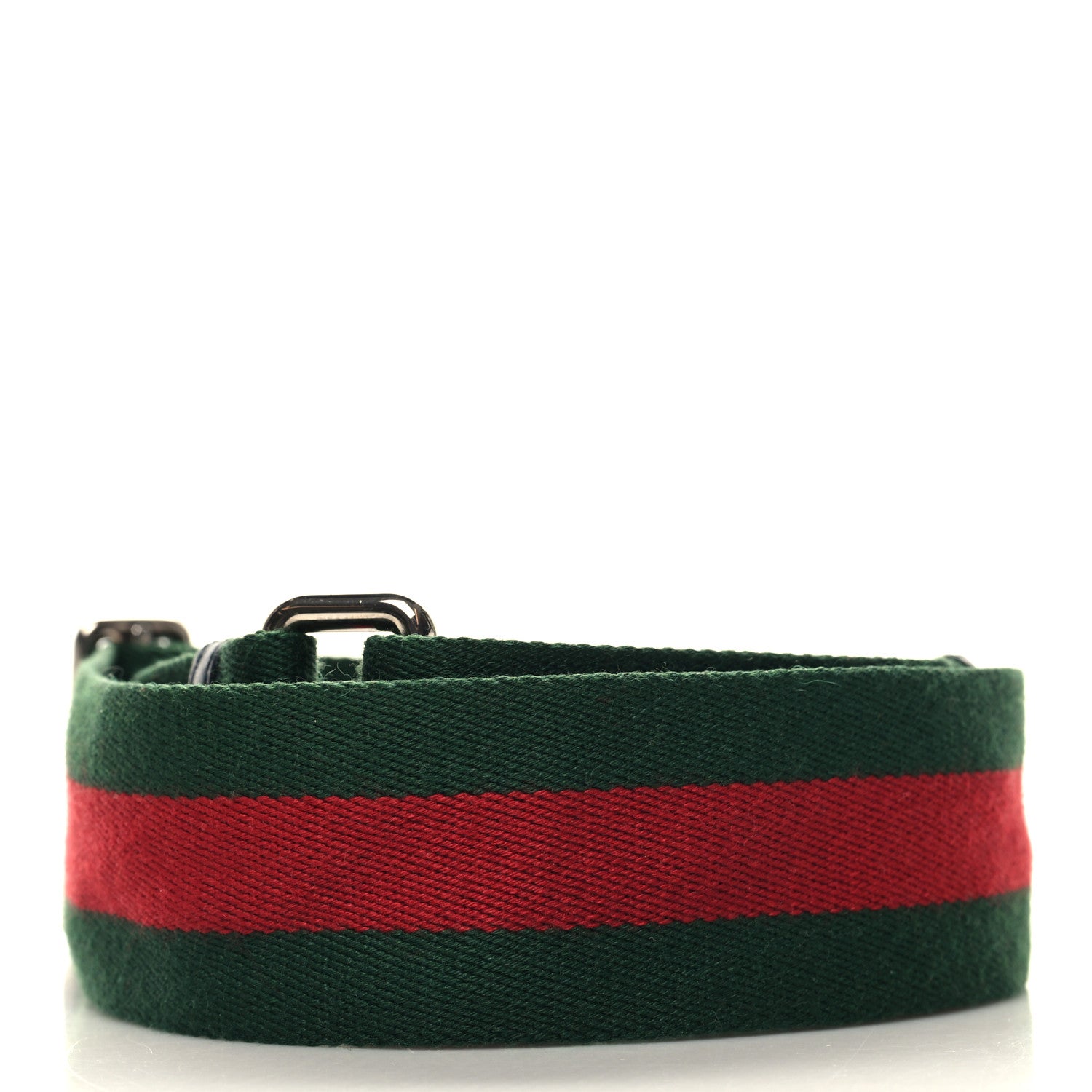 Gucci Canvas Web Attache Shoulder Strap Green Red 2 of 3
