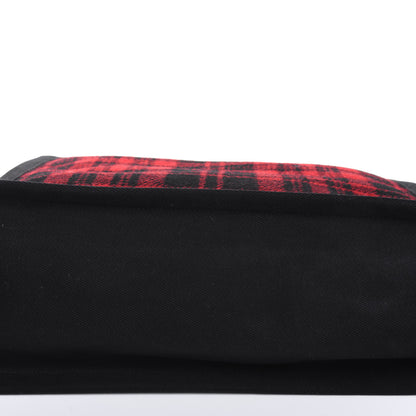 Saint Laurent Wool Tartan Rive Gauche Noe Tote Red Black 14 of 16