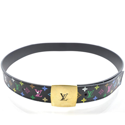Louis Vuitton Monogram Multicolor LV Cut Reversible Belt 80 32 Black 1 of 4