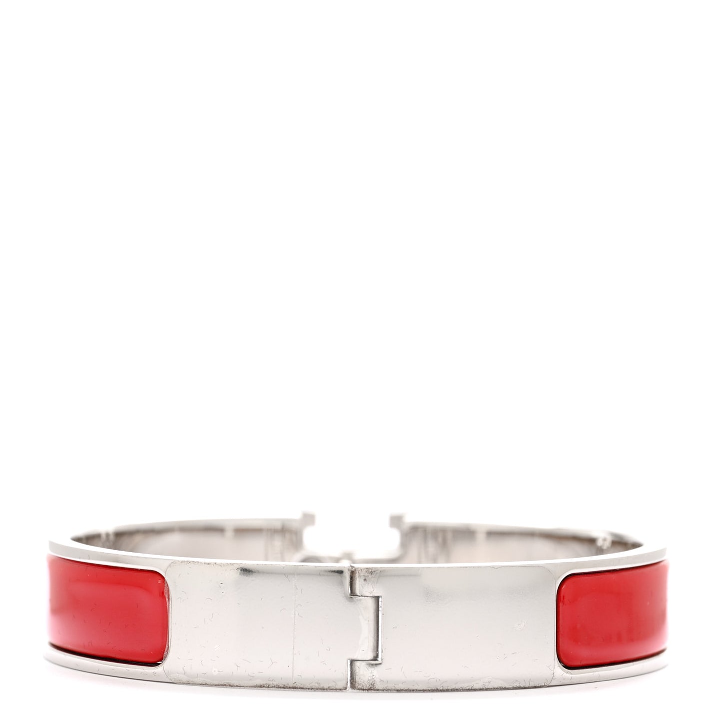 Enamel Narrow Clic Clac H Bracelet PM Rouge Amarante