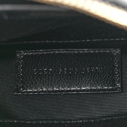 Saint Laurent Calfskin Matelasse Chevron Monogram A5 Wristlet Black 7 of 13