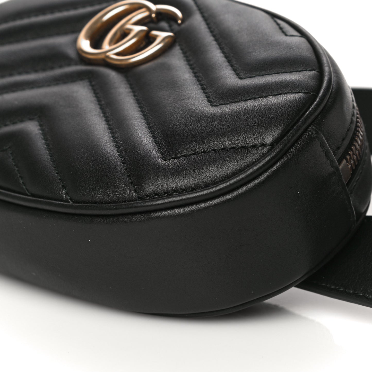 Calfskin Matelasse GG Marmont Belt Bag 75 30 Black