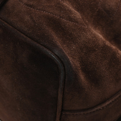 Chanel Suede Drawstring Tassel Bucket Bag Brown 11 of 14