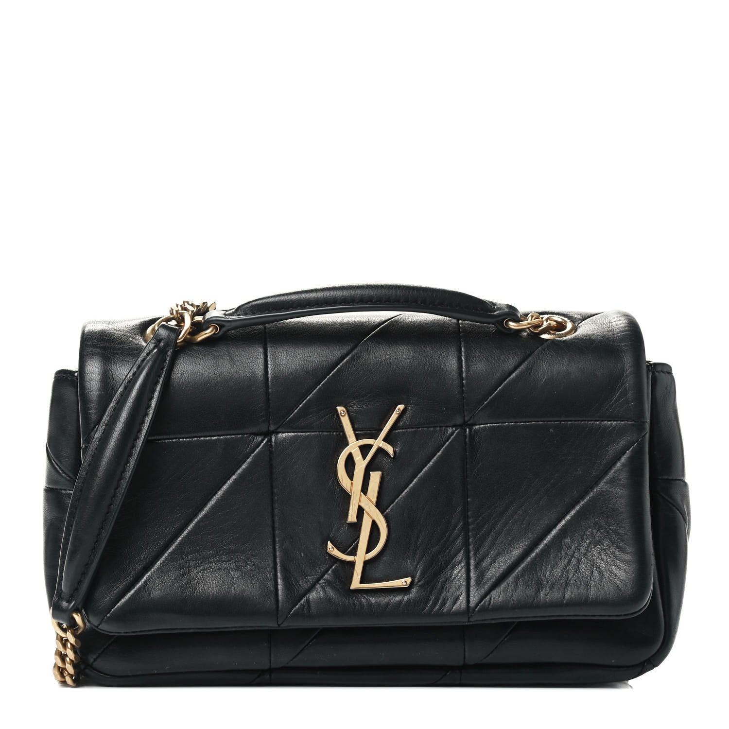 Saint Laurent Lambskin Patchwork Monogram Small Jamie Black 1 of 4