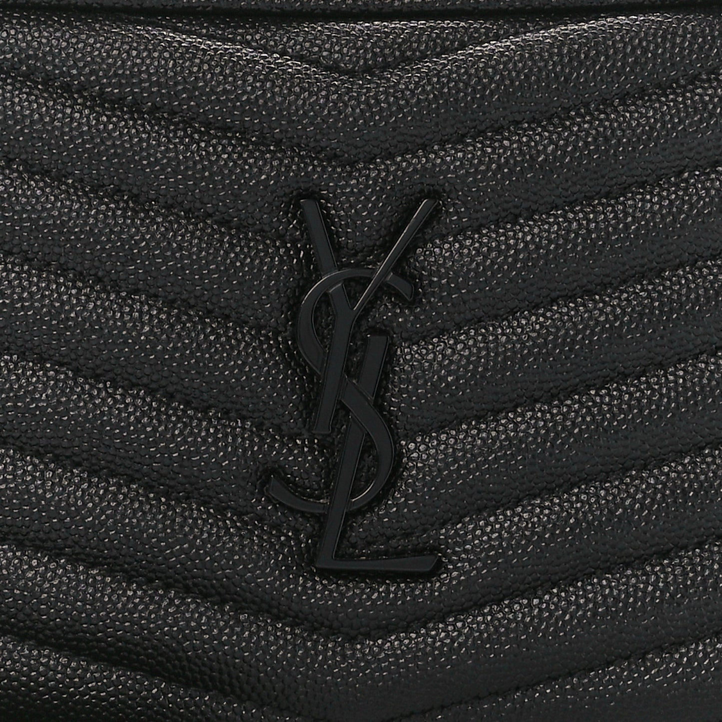 Grain De Poudre Matelasse Monochrome Monogram Mini Lou Camera Bag Black