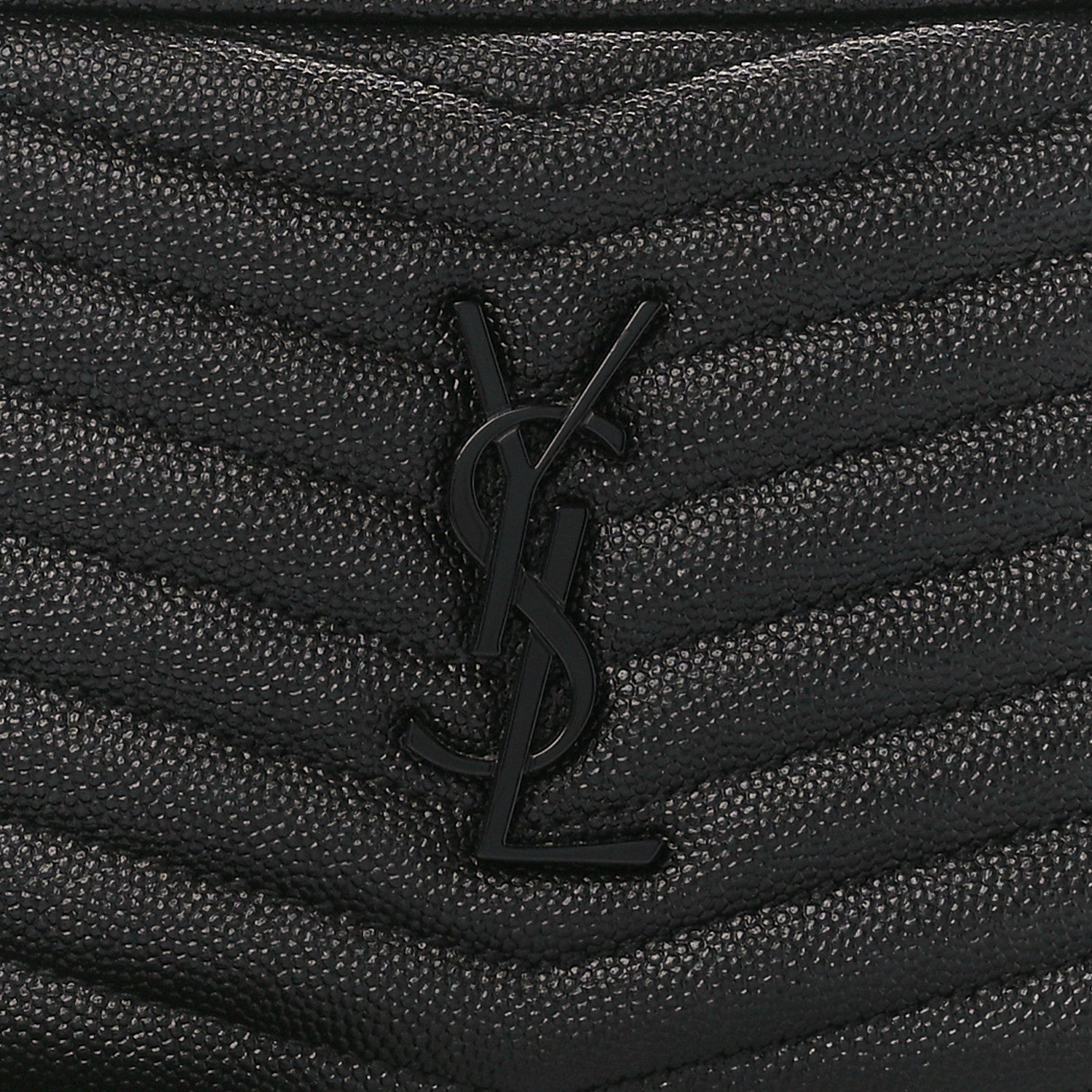 Saint Laurent Grain De Poudre Matelasse Monochrome Monogram Mini Lou Camera Bag Black 8 of 10