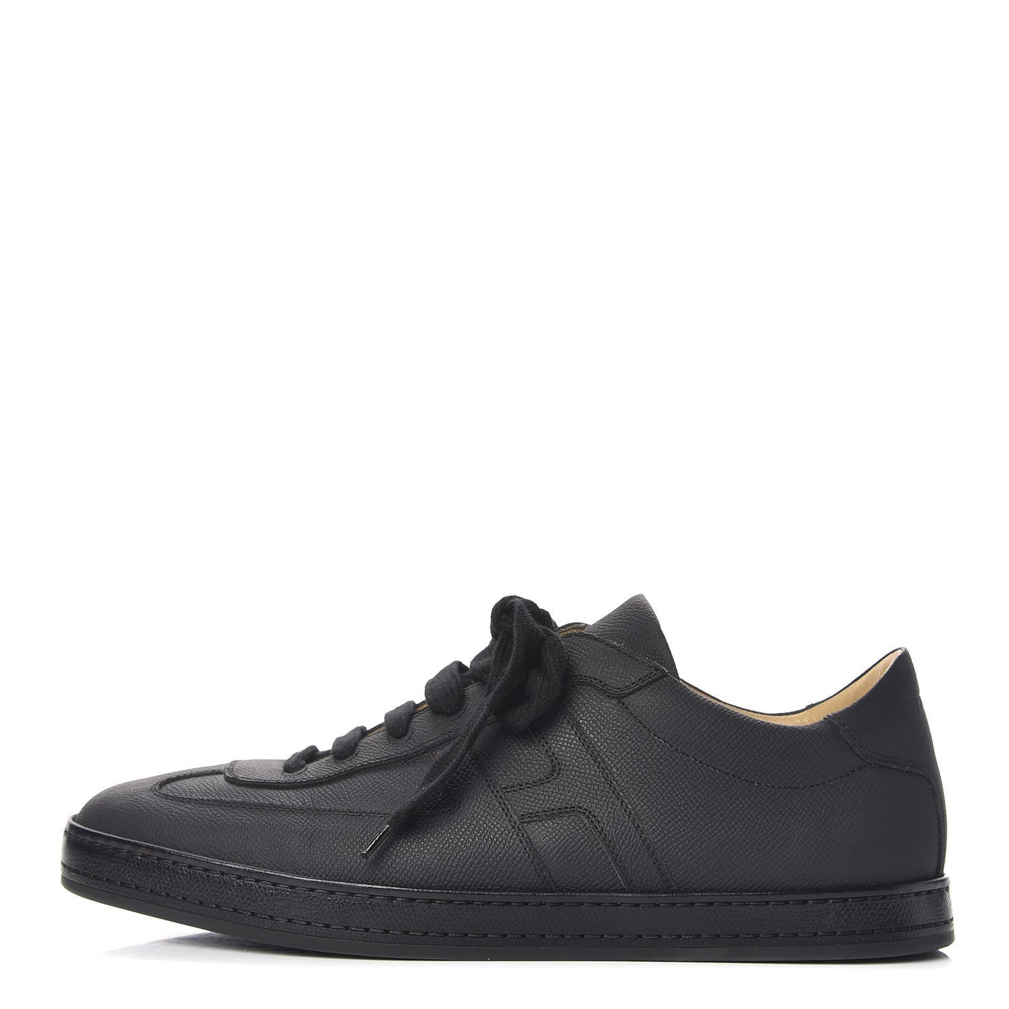 Matte Epsom Calfskin Mens Olympic Sneakers 43 Black
