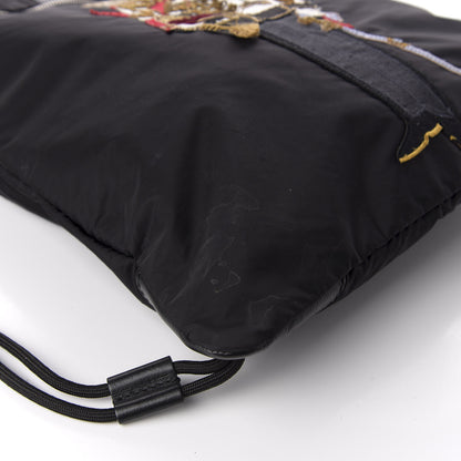 Dolce & Gabbana Nylon Dog Patch Drawstring Backpack Black 8 of 9