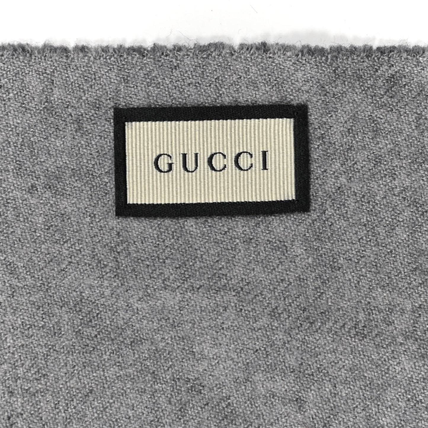 Wool GG Monogram Newov Scarf Dark Grey