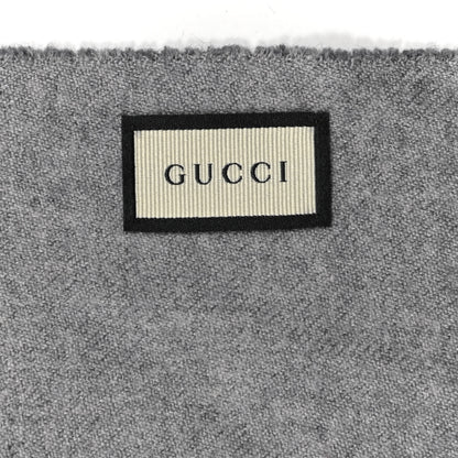 Gucci Wool GG Monogram Newov Scarf Dark Grey 3 of 4