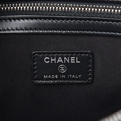 Chanel Canvas Sequin Medium Deauville Cosmetic Pouch Black 5 of 8