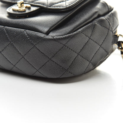 Chanel Caviar Quilted CC Day Camera Case Black 10 of 10