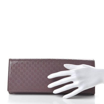 Gucci Patent Microguccissima Small Broadway Clutch Argyle Lavender 2 of 11