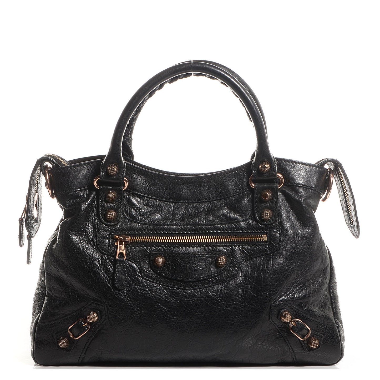 Agneau Giant 12 Rose Gold Hardware Town Black