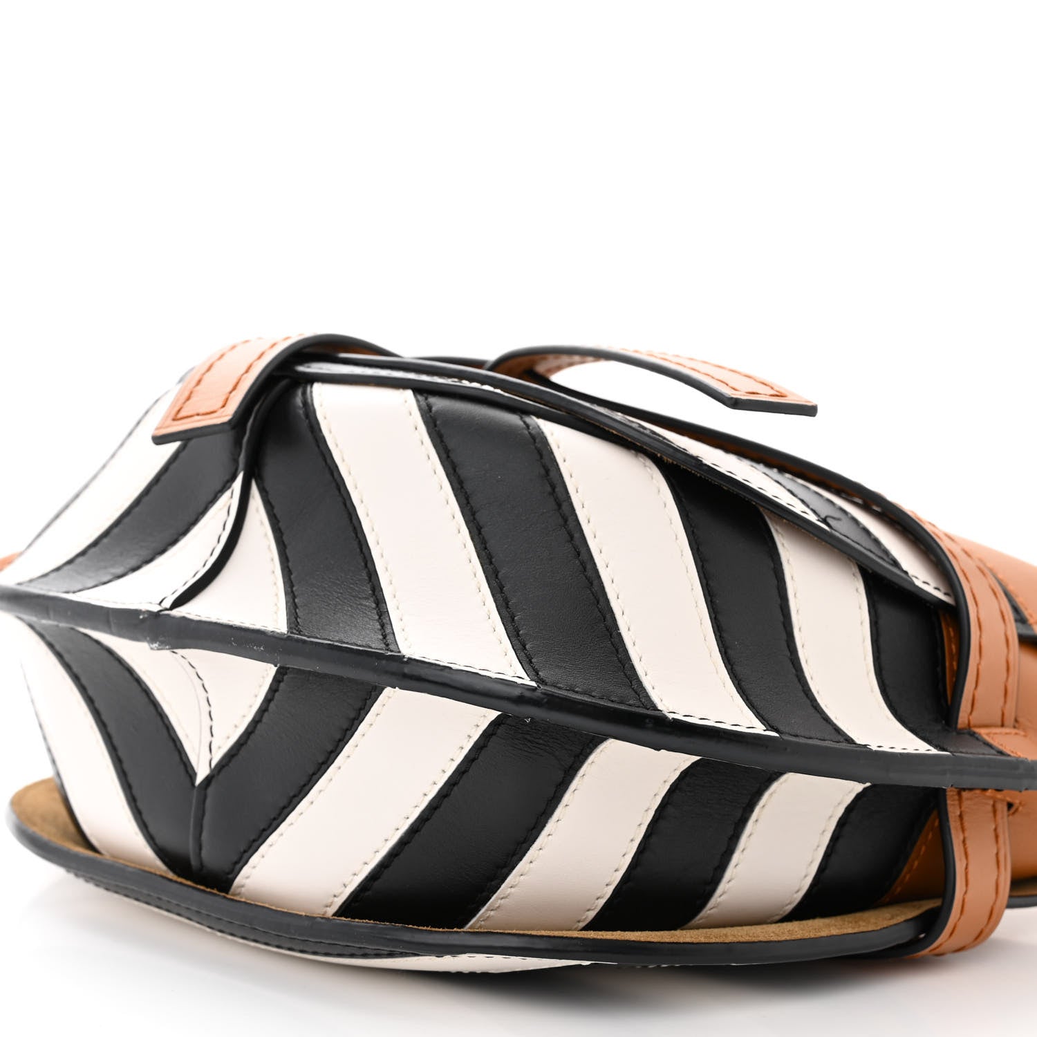 Loewe Calfskin Marine Stripe Small Gate Crossbody Bag Tan 9 of 9