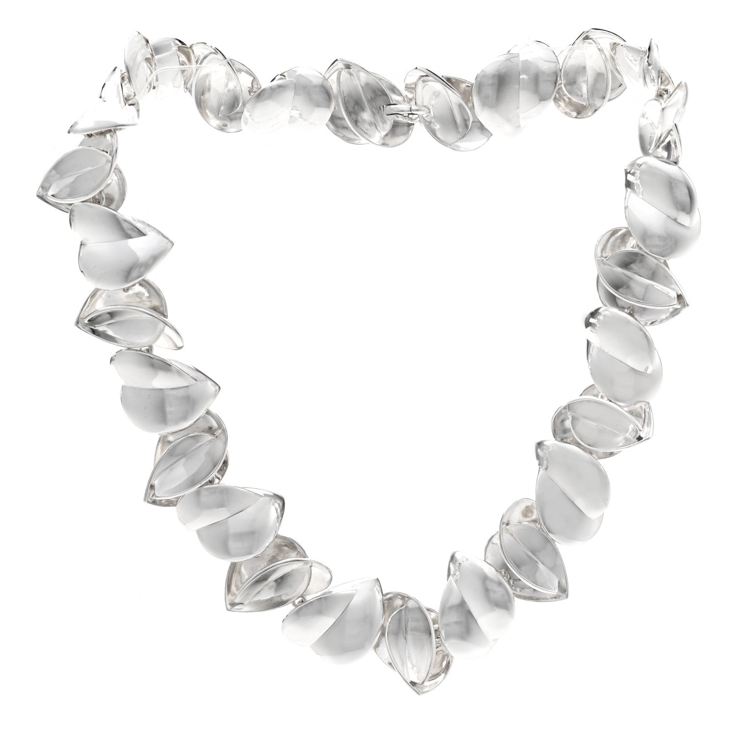 Tiffany Sterling Silver Frank Gehry Hearts Necklace 3 of 6