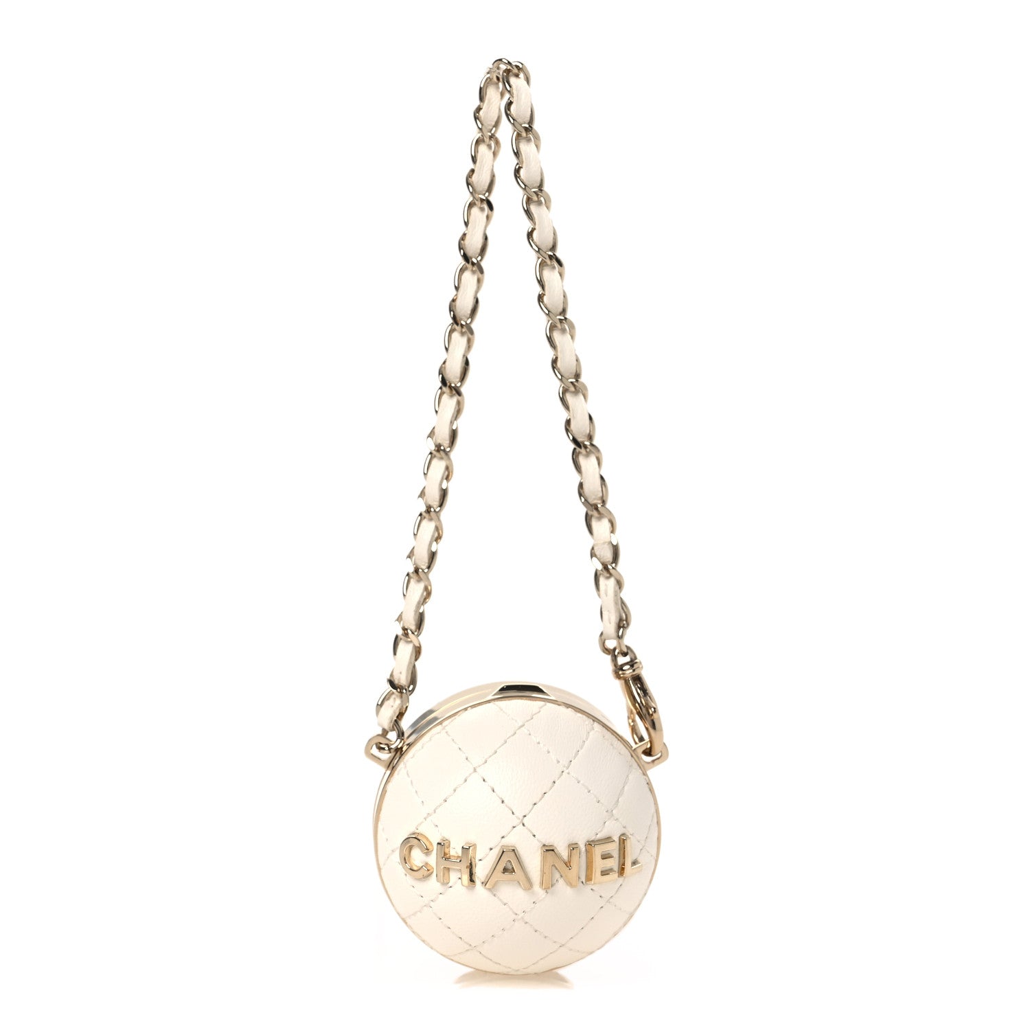 Chanel Lambskin Quilted Sphere Mini Bag Charm Beige 1 of 5