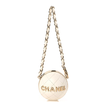 Chanel Lambskin Quilted Sphere Mini Bag Charm Beige 1 of 5