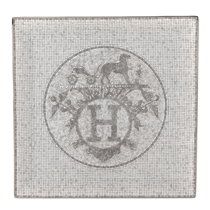 Hermes Porcelain Mosaique au 24 Platine Square Plate 1 of 9