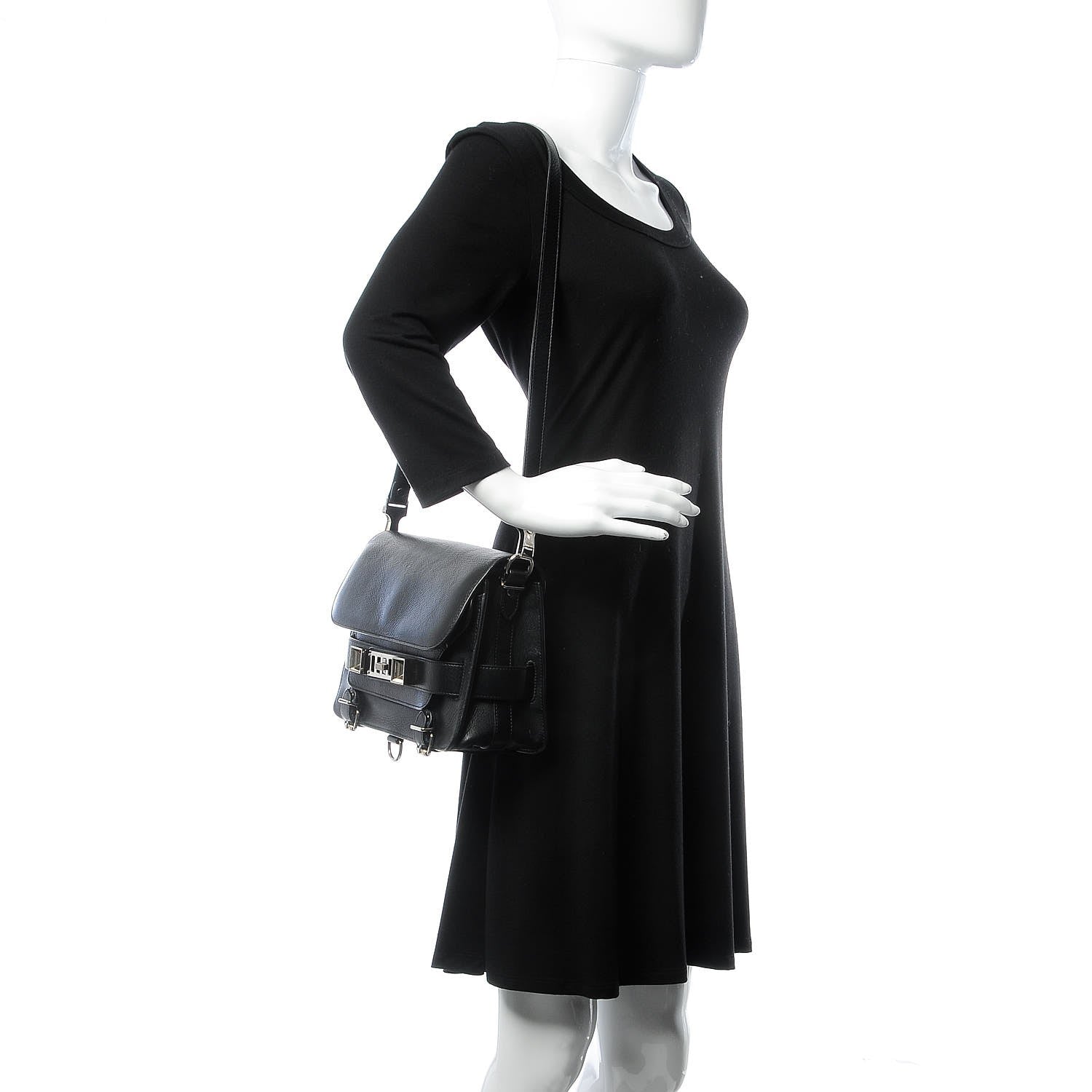Proenza Schouler Calfskin PS11 Classic Shoulder Bag Black 2 of 8