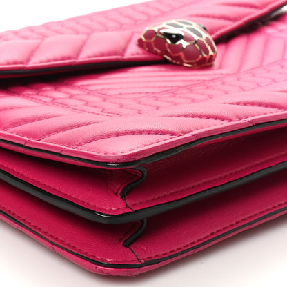 Bulgari Nappa Quilted Serpenti Forever Shoulder Bag  Plum 9 of 10