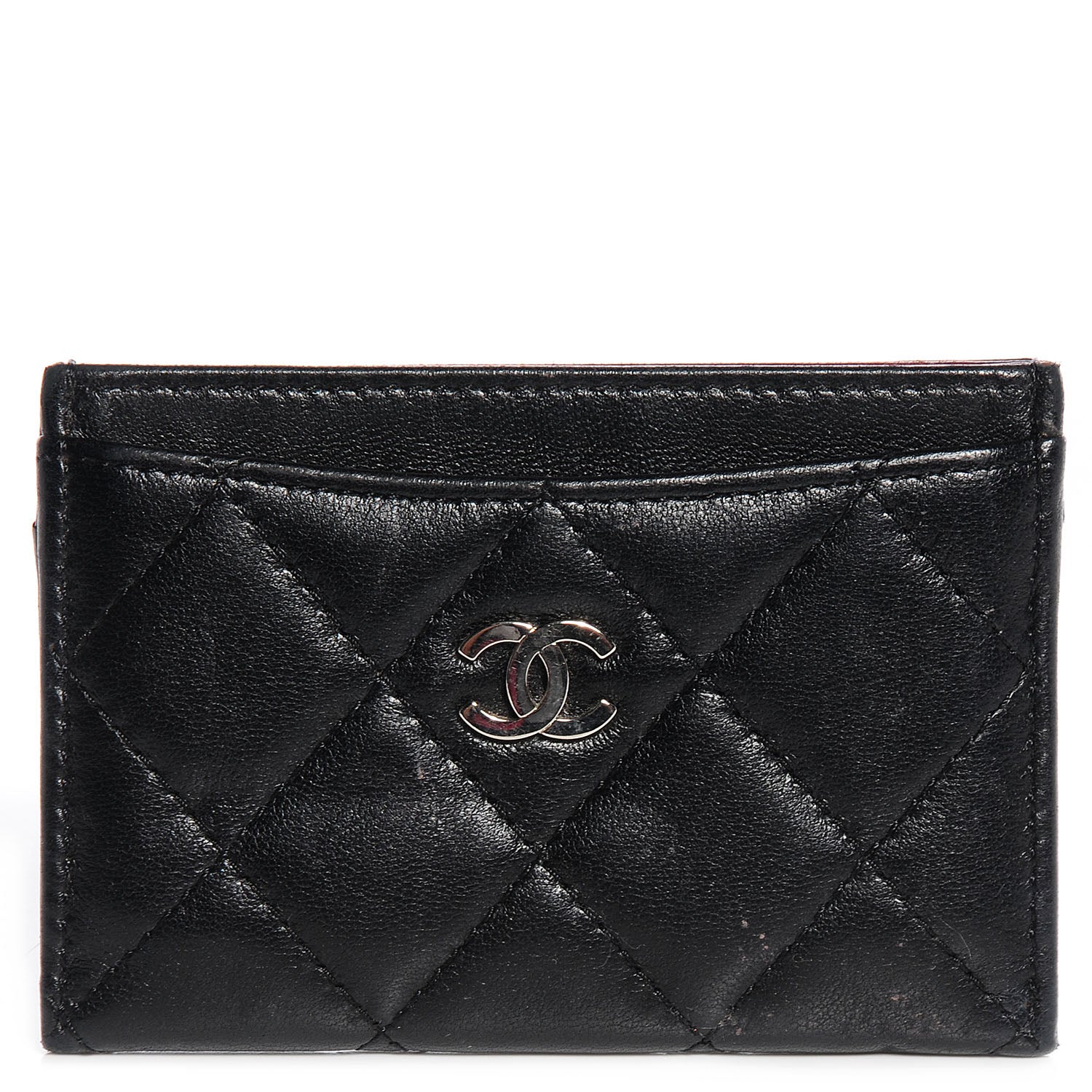 Chanel Lambskin Quilted Card Holder Black 1 of 8