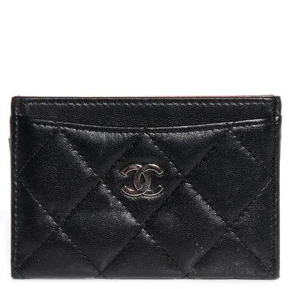 Chanel Lambskin Quilted Card Holder Black 1 of 8