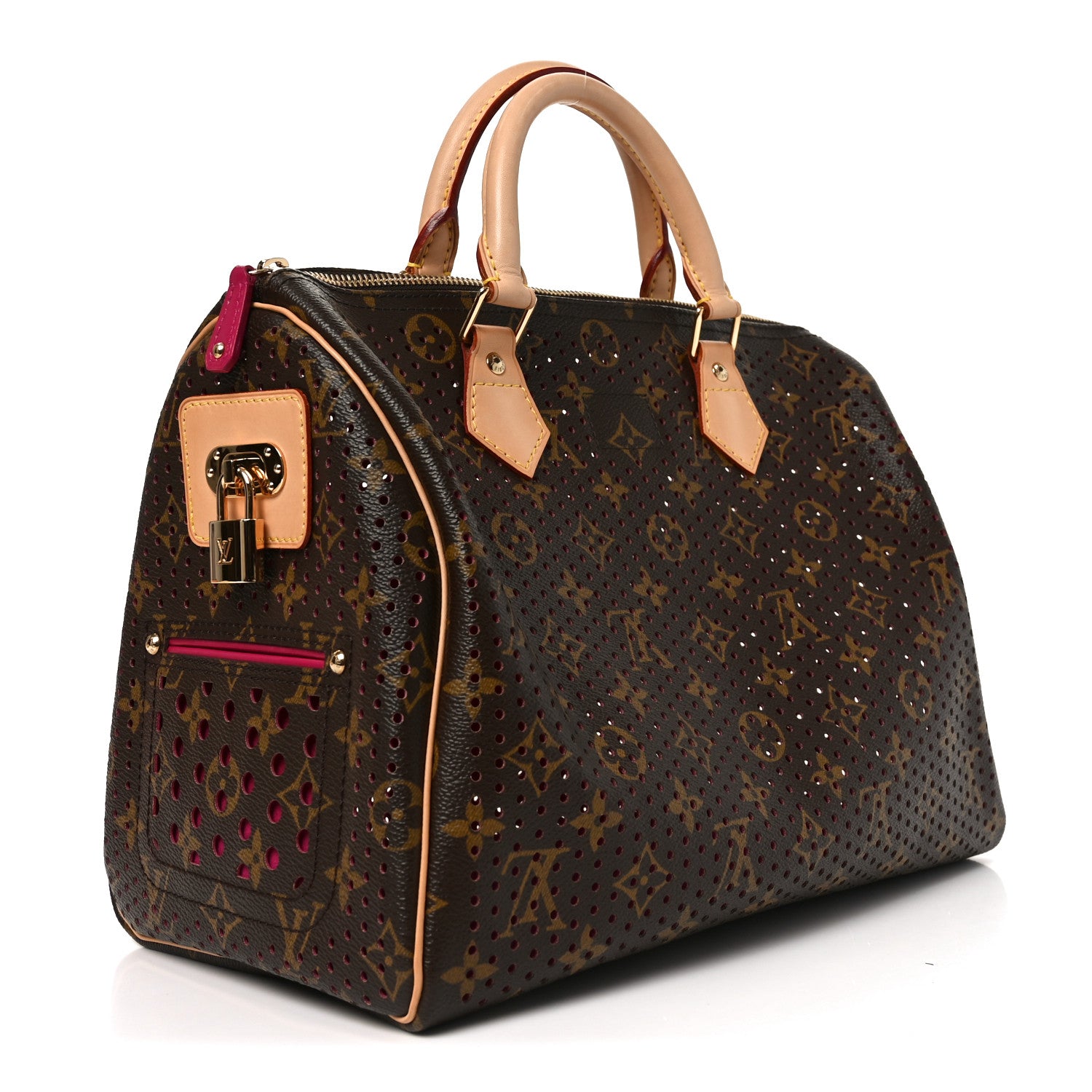 Louis Vuitton Monogram Perforated Speedy 30 Fuchsia 3 of 9