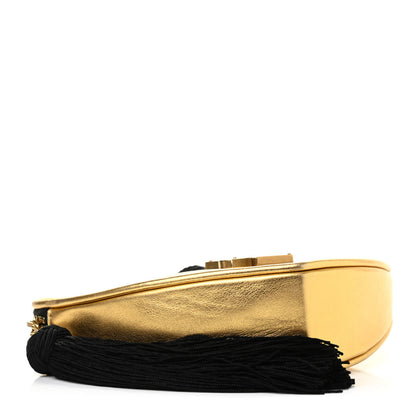 Saint Laurent Metallic Calfskin Heart Clutch Gold 4 of 8