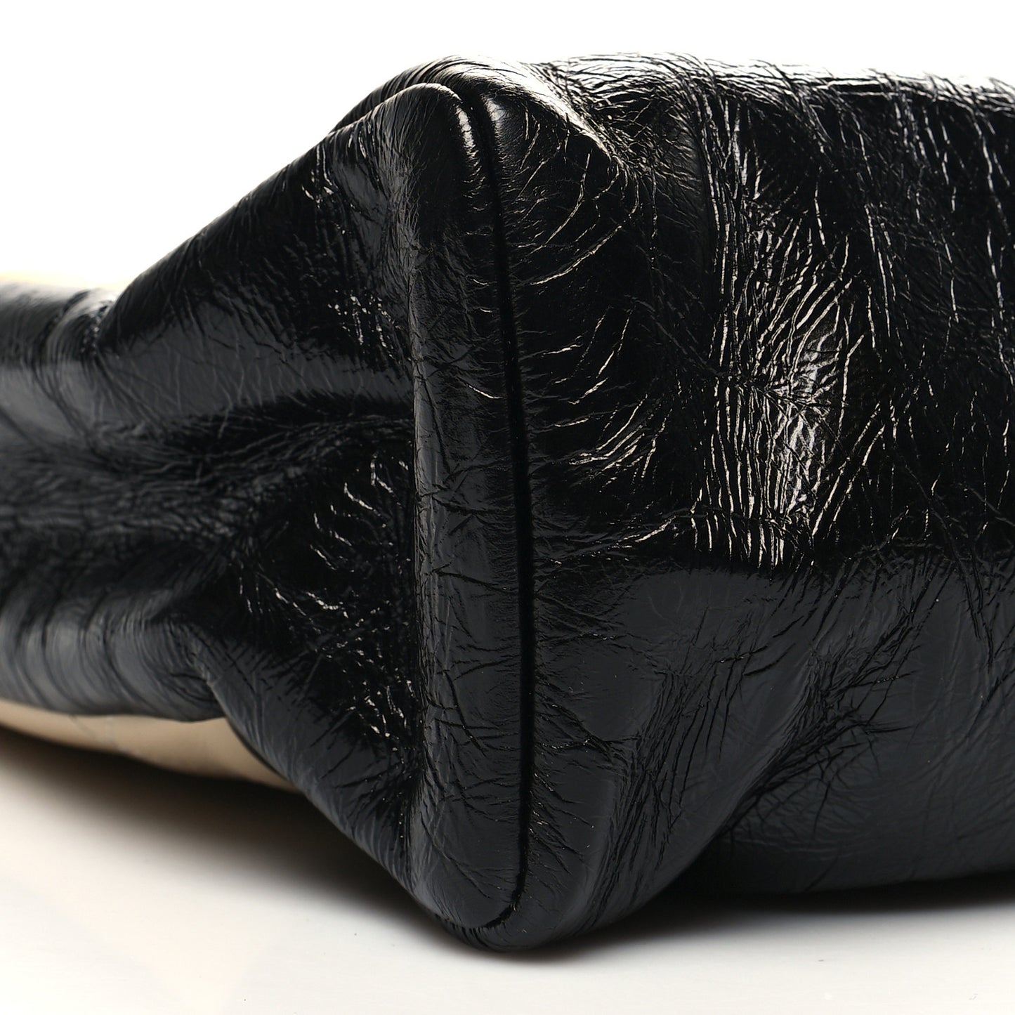 Aged Calfskin Quilted XL 31 Shopping Bag Beige Black