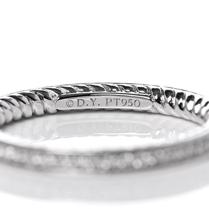 David Yurman Platinum Diamond 2.3mm Eden Half Eternity Wedding Band Ring 52 6 5 of 6