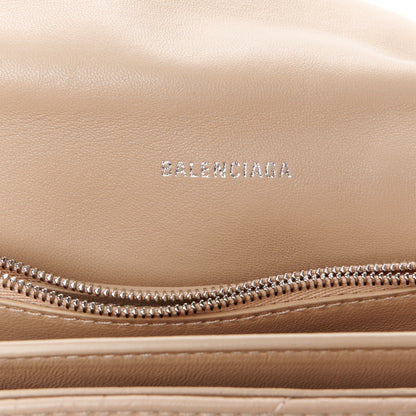 Balenciaga Crushed Calfskin Quilted Medium Crush Chain Bag Nude 6 of 10