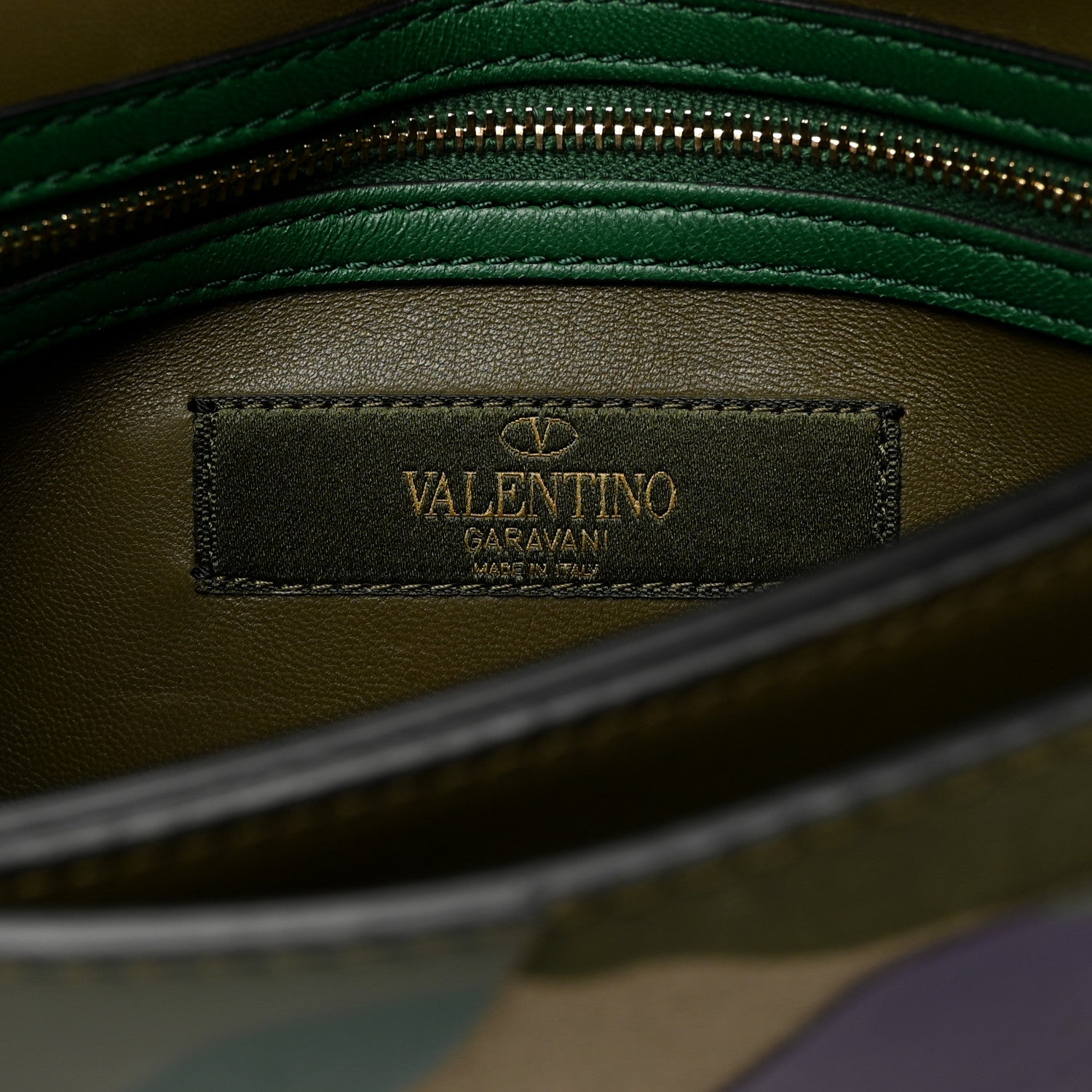 Valentino Garavani Nappa Canvas Camouflage Rockstud Wristlet Clutch Multicolor 5 of 7