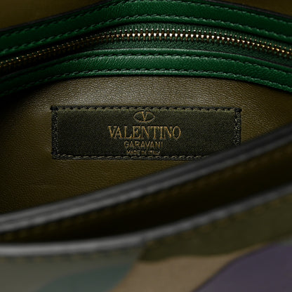 Valentino Garavani Nappa Canvas Camouflage Rockstud Wristlet Clutch Multicolor 5 of 7