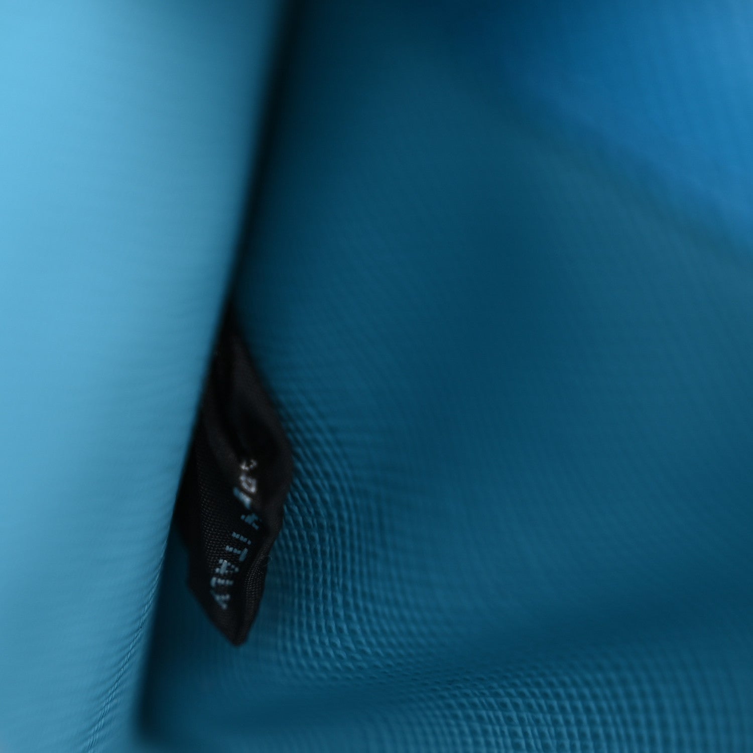 Prada Saffiano Wave Flat Flap Wallet Celeste Voyage 7 of 12