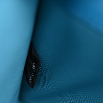 Prada Saffiano Wave Flat Flap Wallet Celeste Voyage 7 of 12