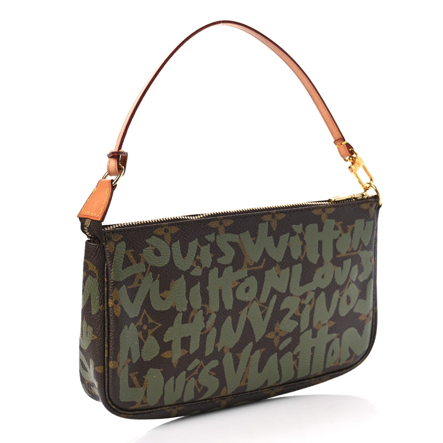 Louis Vuitton Monogram Graffiti Pochette Accessories Kaki 3 of 9