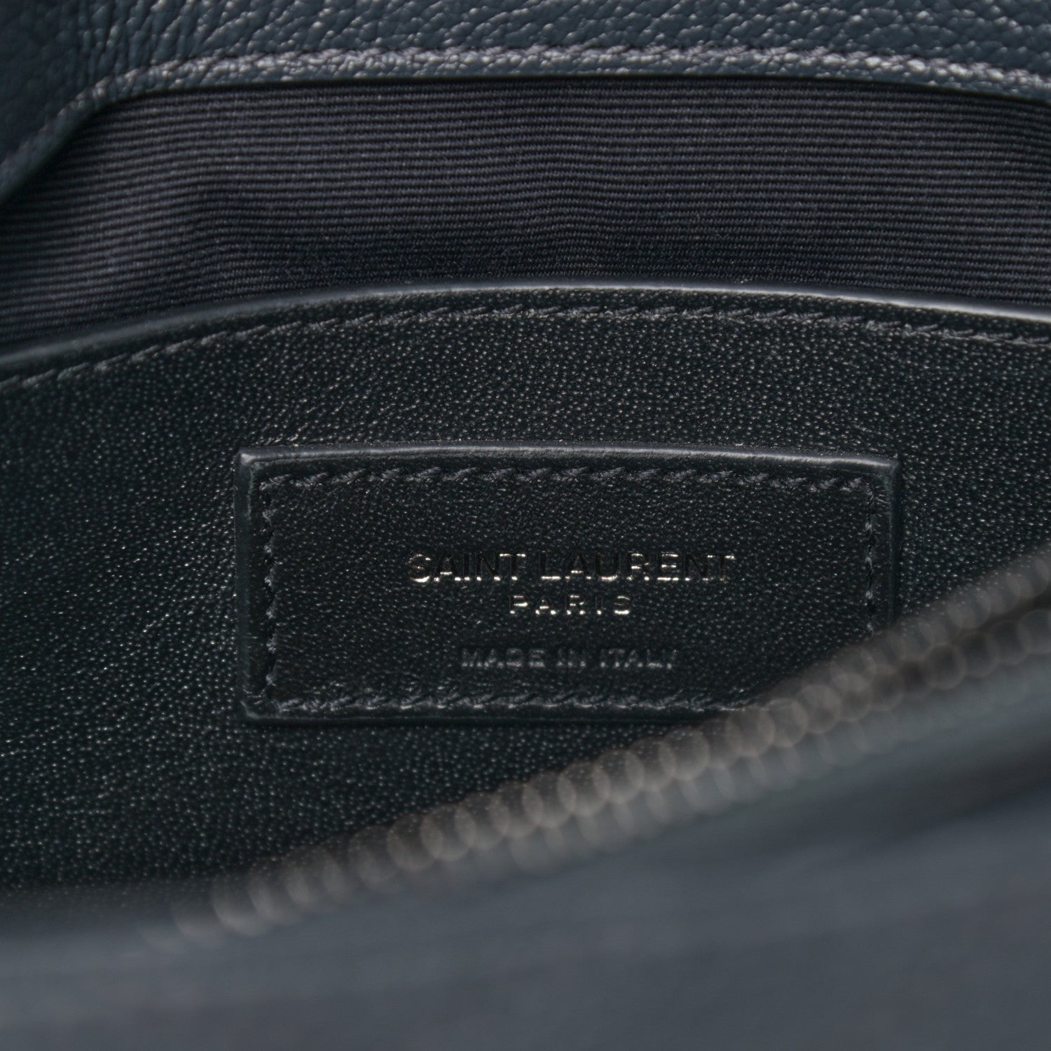 Saint Laurent Sheepskin Matelasse Chevron Monogram Medium College Bag Dark Smog 5 of 9