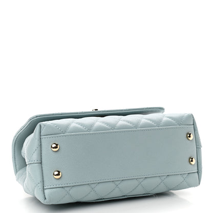 Chanel Caviar Quilted Mini Coco Handle Flap Light Blue 4 of 11