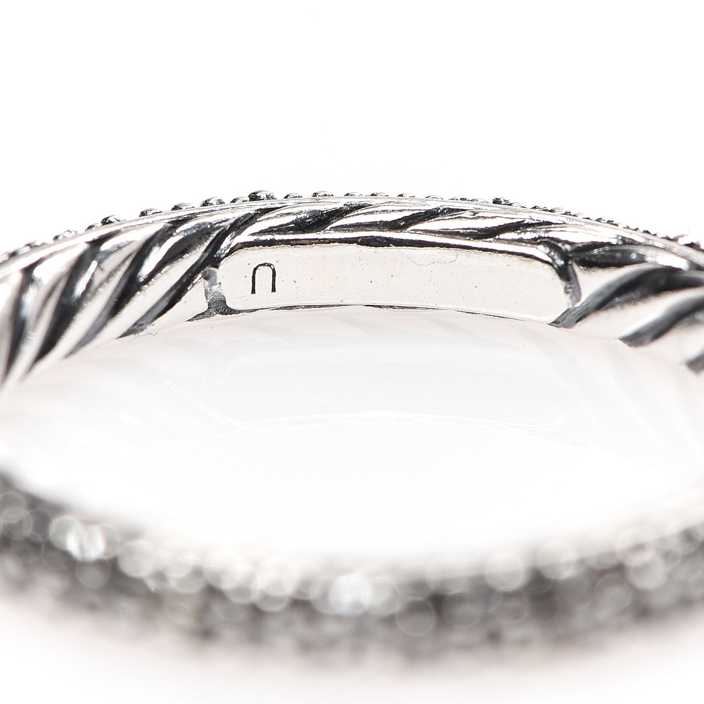 Sterling Silver Diamond 3mm Midnight Melange Band Ring 54 6.75